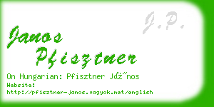 janos pfisztner business card